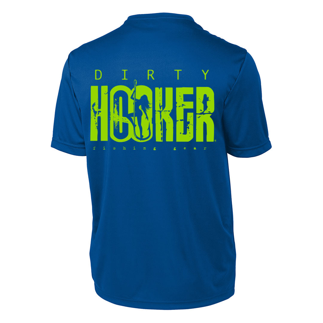 Dirty Hooker Classic Green on Royal Blue Sleeve Dry Fit